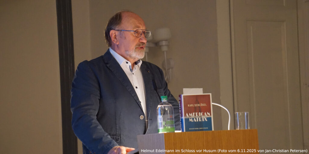 Helmut Edelmann am 6.11.2025 im Schloss vor Husum